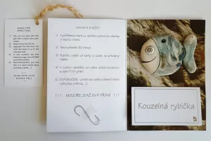 Kouzelná rybička-zelená originální keramická dekorace s přáním, ruční výroba, dárkové balení, Regionální produkt Jizerské hory.